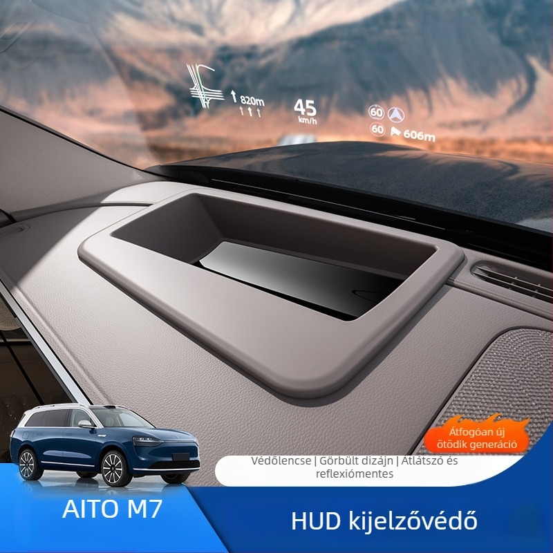 HUD védőfedél Huawei Wenjie M7/M8-hoz — matt ABS műanyag, kompatibil 26 Wenjie M7/M8 modelllel, testreszabás nélkül