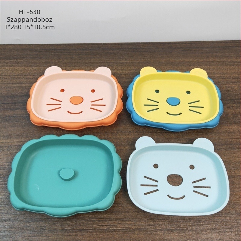 Lemi műanyagból készült dupla rétegű varrat nélküli szappan doboz fürdőszobába, önadhéziós kampóval, 240–250 darab