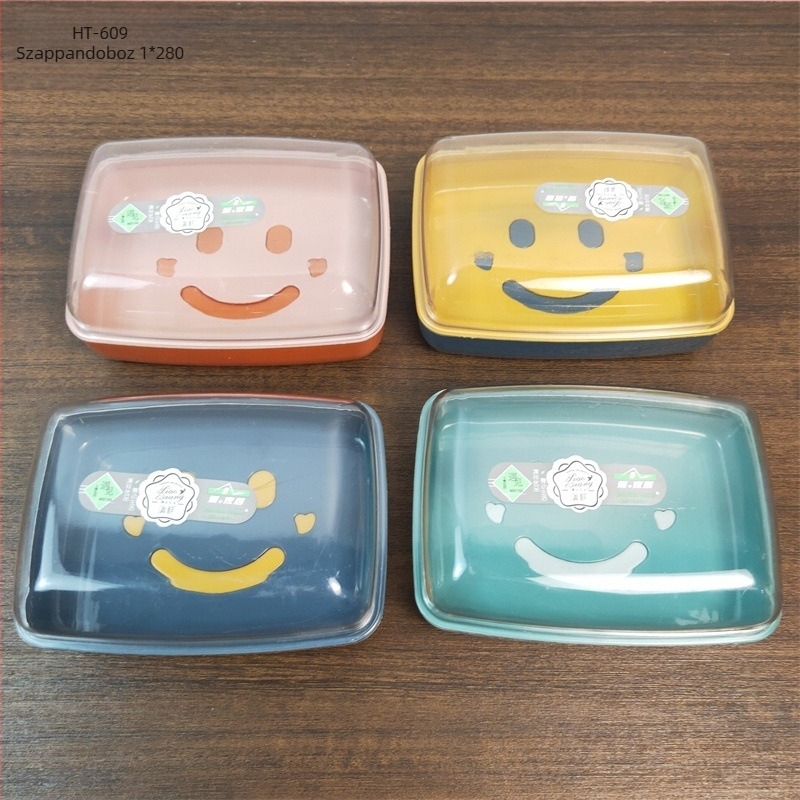 Lemi műanyagból készült dupla rétegű varrat nélküli szappan doboz fürdőszobába, önadhéziós kampóval, 240–250 darab