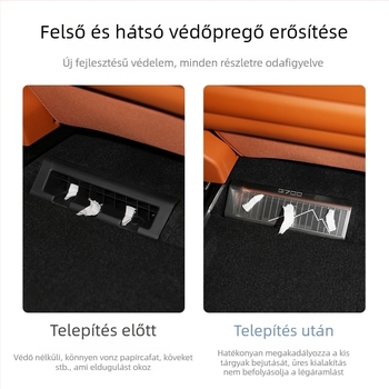 G700 alatti ülés légcsatornájának védőfedél - rozsdamentes acél, blokkolás elleni háló