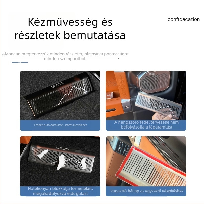 G700 alatti ülés légcsatornájának védőfedél - rozsdamentes acél, blokkolás elleni háló