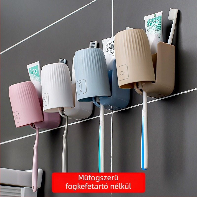Kita tree Fogkefetartó — falra szerelhető, fúrás nélkül, műanyag, tárolás, multifuncionális