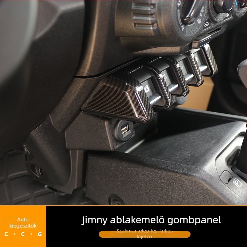 Jimny belső dekoráció a középkonzolhoz (19 modell) – ABS belső alkatrészek, központi vezérlő emelőkapcsoló, testreszabás elérhető