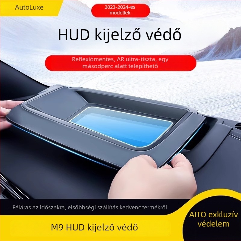 M9 HUD védőfedő, ABS+üveg, illeszkedik 24 Wenjie M9 modellhez