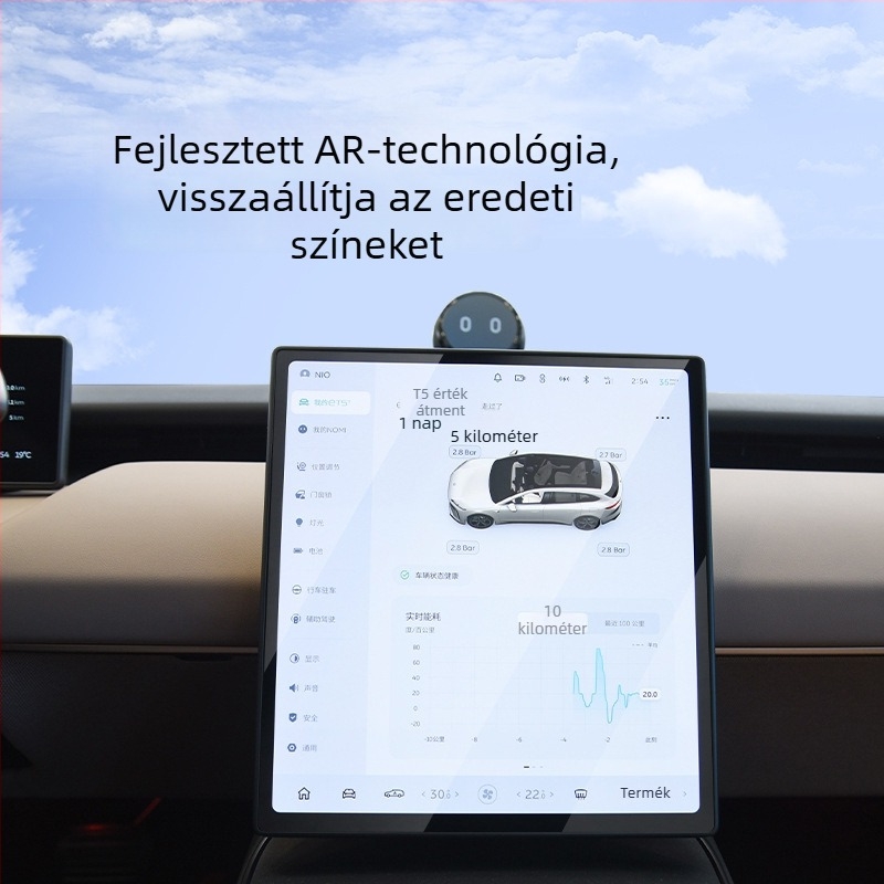 Tesla Model Y/3/YL központi kezelőpanel hátsó kijelzőjének edzett üvegvédő – anti-reflex, robbanásbiztos, autó belső fólia