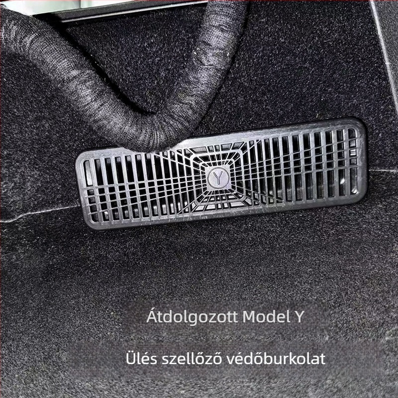 Tesla Model Y 2025 Frissített kiadás – ülés alatti légkivezető védőburkolat (műanyag, modell HXYG)