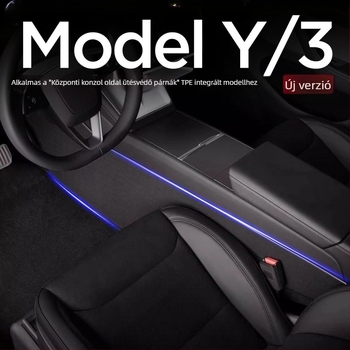 Tesla Model 3/Y központi konzol oldalvédő pad, PP anyag, ragasztóval történő telepítés, belső módosítás kiegészítő