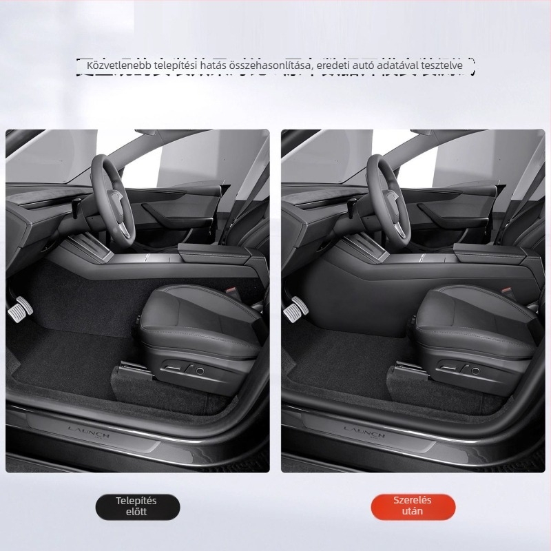 Tesla Model 3/Y központi konzol oldalvédő pad, PP anyag, ragasztóval történő telepítés, belső módosítás kiegészítő