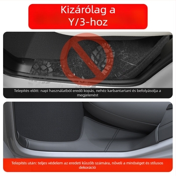 n3 Bőr Hátsó Ajtó Küszöb Védő Tesla Model Y/Model 3 (új verzió) – Anti-ütés párna és sarokvédő