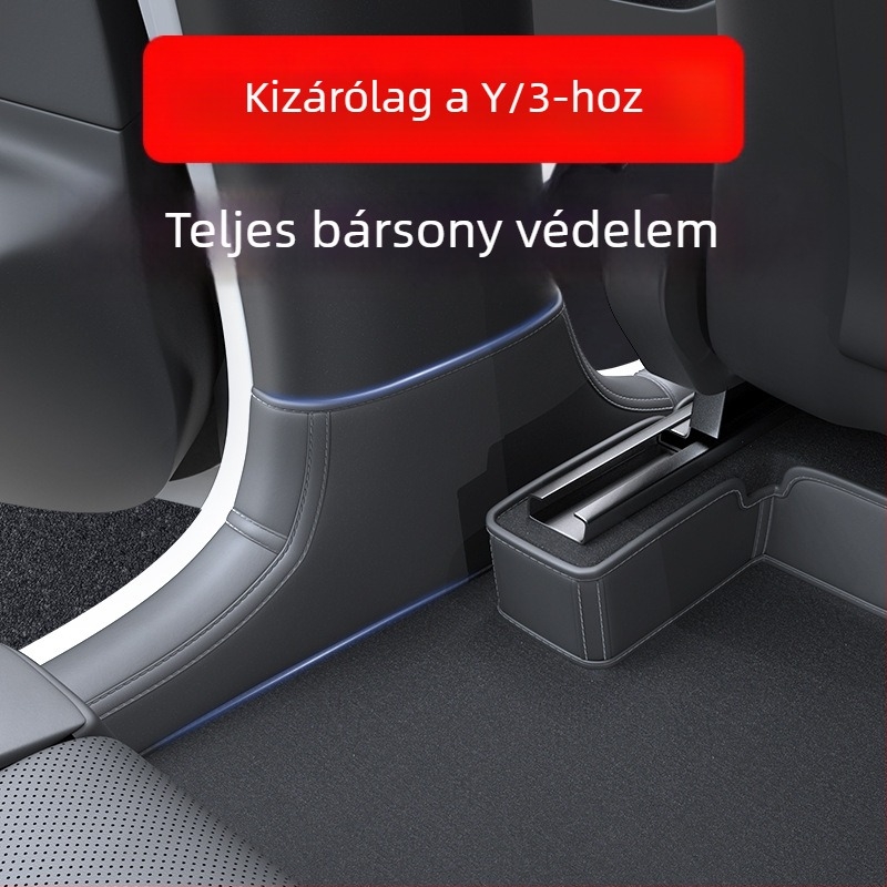 n3 Bőr Hátsó Ajtó Küszöb Védő Tesla Model Y/Model 3 (új verzió) – Anti-ütés párna és sarokvédő