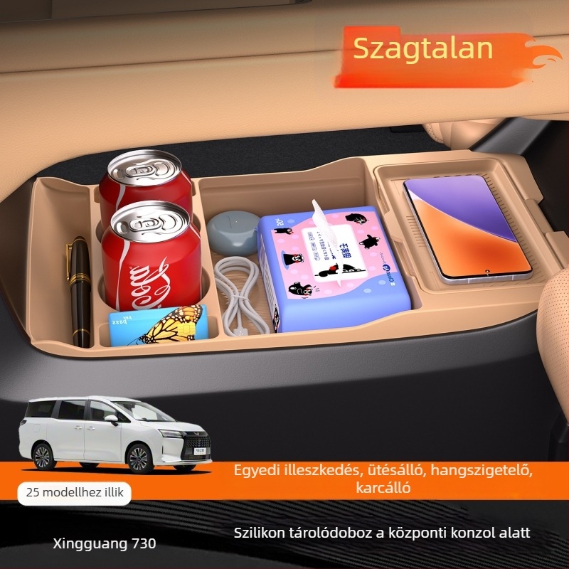 Szilikon középkonzolos tárolóedény a Wuling Starlight 730-hoz, kompatibil 25 modellel