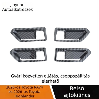 26 RAV4 modellhez készült belső ajtó fogantyú dekor és belső ajtómedence matrica, karcolás elleni