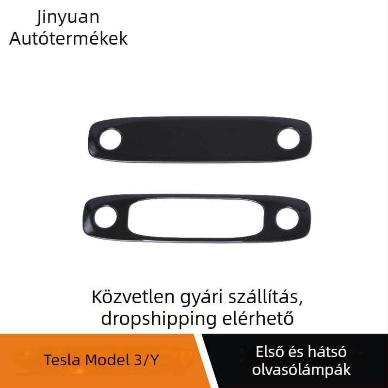 Tesla Model 3/Y olvasólámpa keret – elő- és hátsó olvasó lámpához, ABS műanyag, logó nélkül