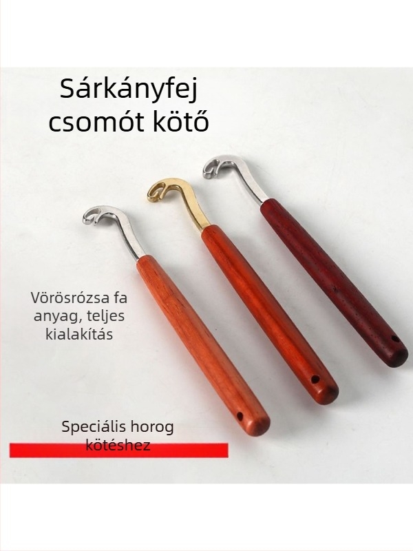 PU anyagú hordozható damilkötő eszköz horgászathoz, kézi, ívelt horoggal