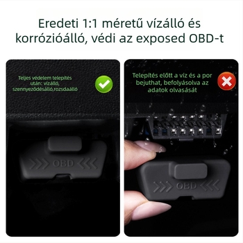 OBD védőburkolat M8/M7-hez, TPE anyag, porvédelem, belső dekoratív fedél
