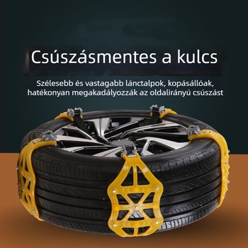 Autó téli hólánc - kapcsos típusú, univerzális, PVC anyag, egy darab, általános modell