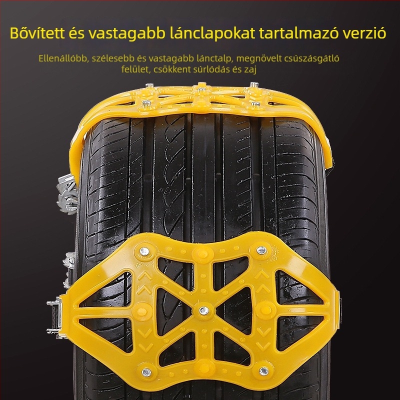 Autó téli hólánc - kapcsos típusú, univerzális, PVC anyag, egy darab, általános modell
