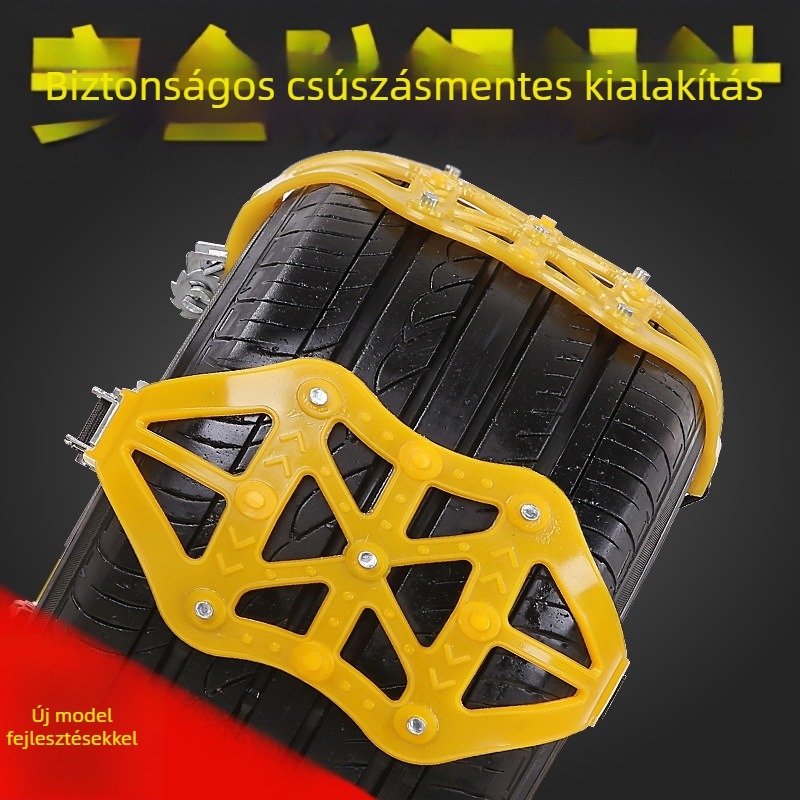 Autó téli hólánc - kapcsos típusú, univerzális, PVC anyag, egy darab, általános modell