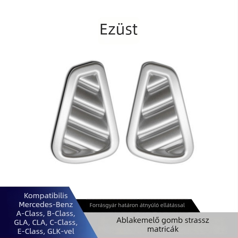 AMP-Z ABS műanyag belső díszpanel a műszerfal légbeömlőinek Mercedes-Benz A-Class/CLA (W177/C118) — logó nélkül, testreszabható
