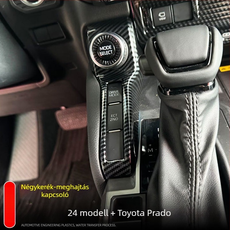 Belső gomb dekor matricák 24 Toyota Prado LC250 4WD-hez, ABS anyag, logó nélkül