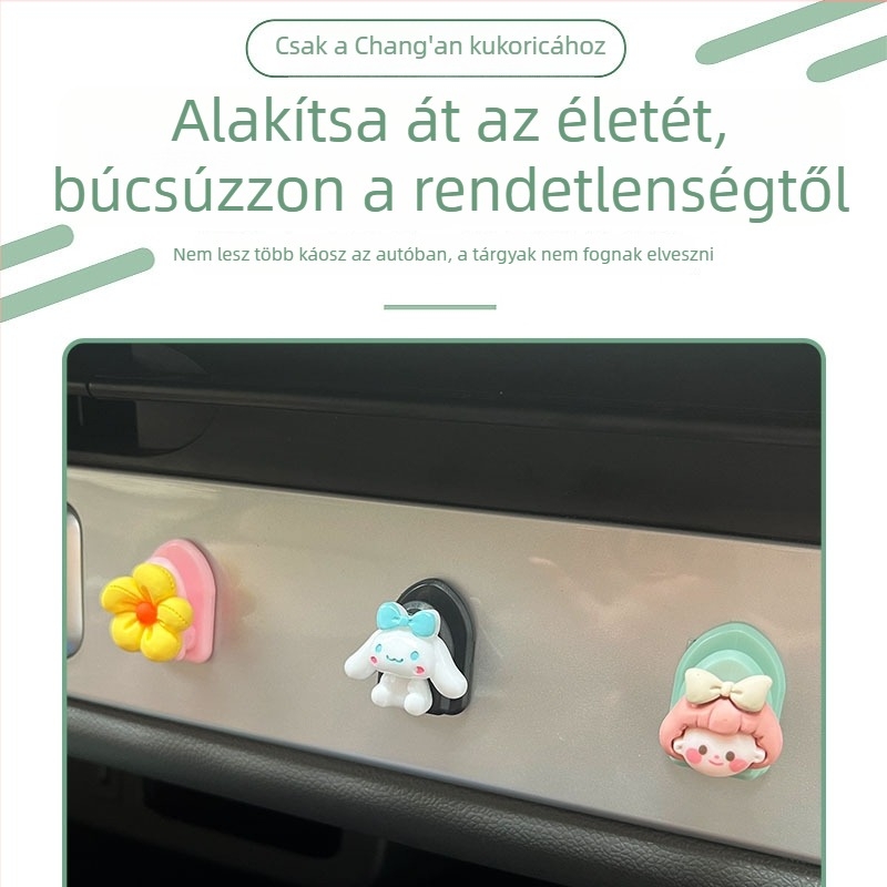 Changan modelljeihez belső autódekorációs kampó aranyos rajzfilm dizájnnal