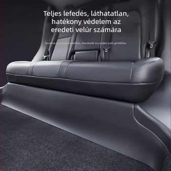 PP anyagú hátsó ülés anti-kick védőlap Tesla Model Y/3 - ragasztós telepítés, középkonzol belső modell, Guangzhou eredet