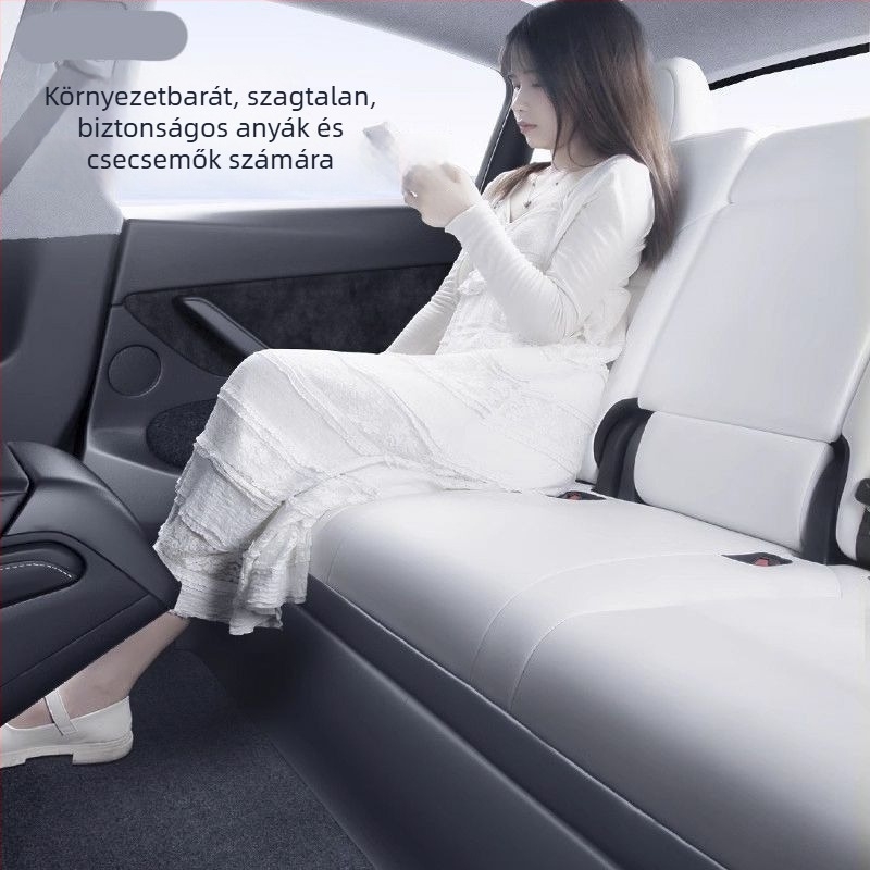 PP anyagú hátsó ülés anti-kick védőlap Tesla Model Y/3 - ragasztós telepítés, középkonzol belső modell, Guangzhou eredet