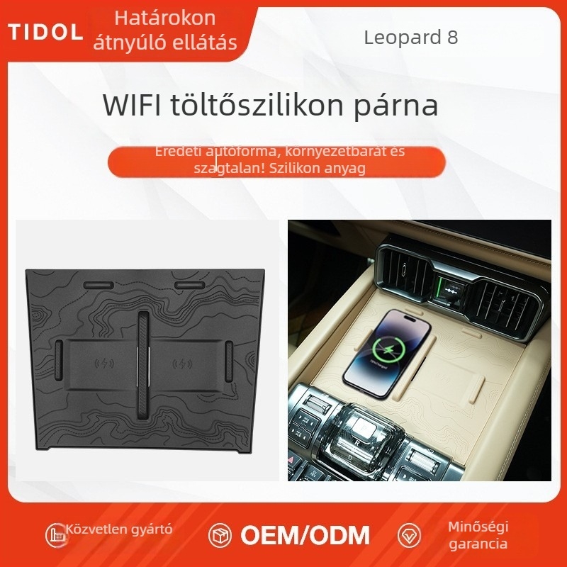 Equation Leopard 8 Központi Konzol Szilikon Pad Vezeték Nélküli Töltéssel – Belső Védelem