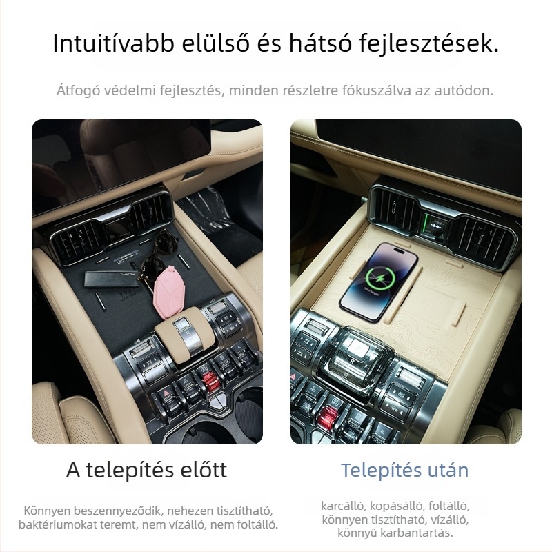 Equation Leopard 8 Központi Konzol Szilikon Pad Vezeték Nélküli Töltéssel – Belső Védelem