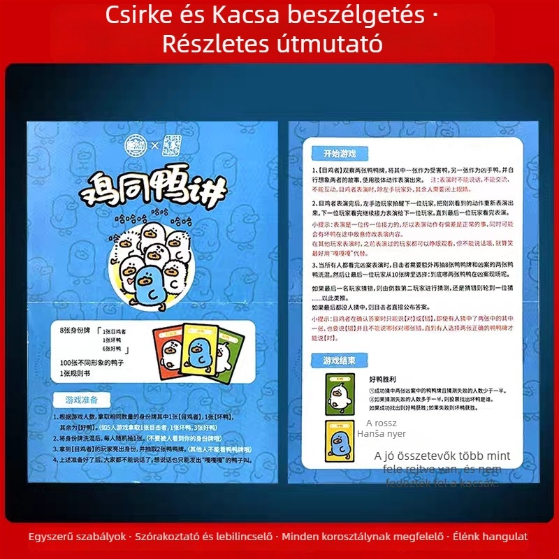 Qcf/Yulefang Laminált papírtártya – Többszereplős parti játék, logikai puzzle közösségi eseményekhez, 7–14 éveseknek