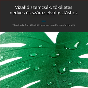 Mai Li PEVA fürdőszobai zuhanyfüggöny, PEVA anyag, zöld levél mintás, pastorális stílus, testreszabható feldolgozás