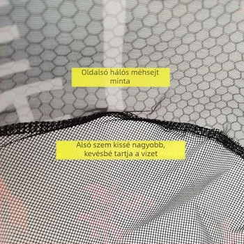 Kültéri horgászathoz készült alumínium ötvözetű hálófej, 35–40 cm, karbon színű utánzat, cserélhető háló