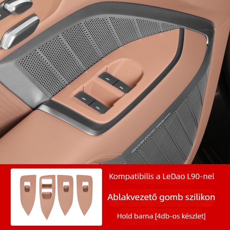Ledao L90 szilikon párna az ablakemelő gombhoz, belső autóalkatrész, modell Ledao L90 lifting switch, anyag: gyanta/PP