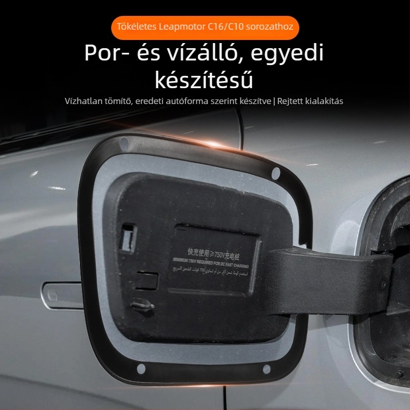 Leapmotor C10/C16 töltőport tömítőgyűrű – szilikon, ragasztószerelés, autóoldali illeszkedés