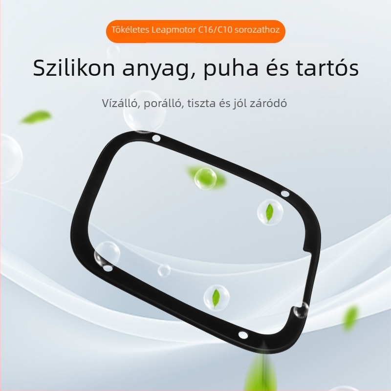Leapmotor C10/C16 töltőport tömítőgyűrű – szilikon, ragasztószerelés, autóoldali illeszkedés