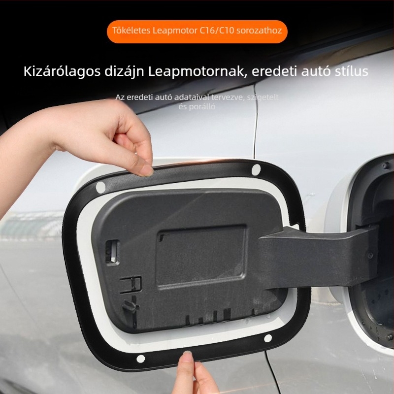 Leapmotor C10/C16 töltőport tömítőgyűrű – szilikon, ragasztószerelés, autóoldali illeszkedés