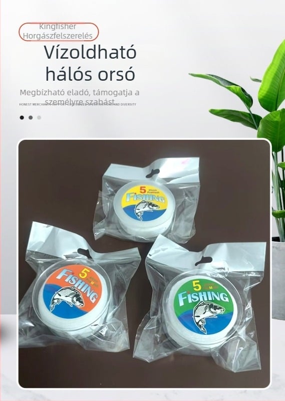 Kingfisher PVA vízoldható hálók horgászati fészkekhez, műanyag anyag, több specifikáció