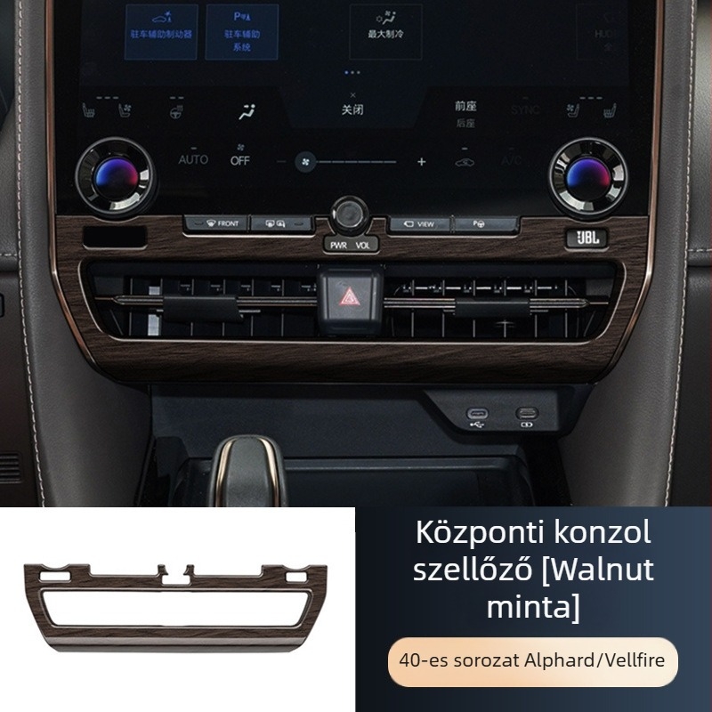 ALF40 központi légkimeneti keret Toyota Alphard/Vellfire – Le Huo, ABS plating, Guangzhou, testreszabható feldolgozás