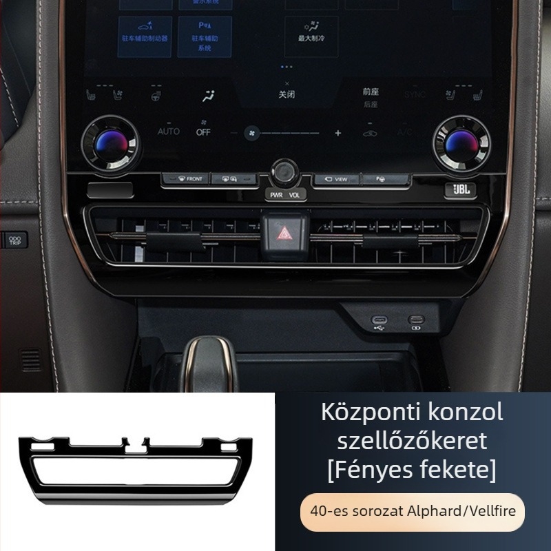 ALF40 központi légkimeneti keret Toyota Alphard/Vellfire – Le Huo, ABS plating, Guangzhou, testreszabható feldolgozás