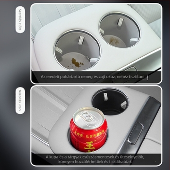 Xpeng X9-hez szilikon központi konzol pohártartó fedele – snap-on telepítés