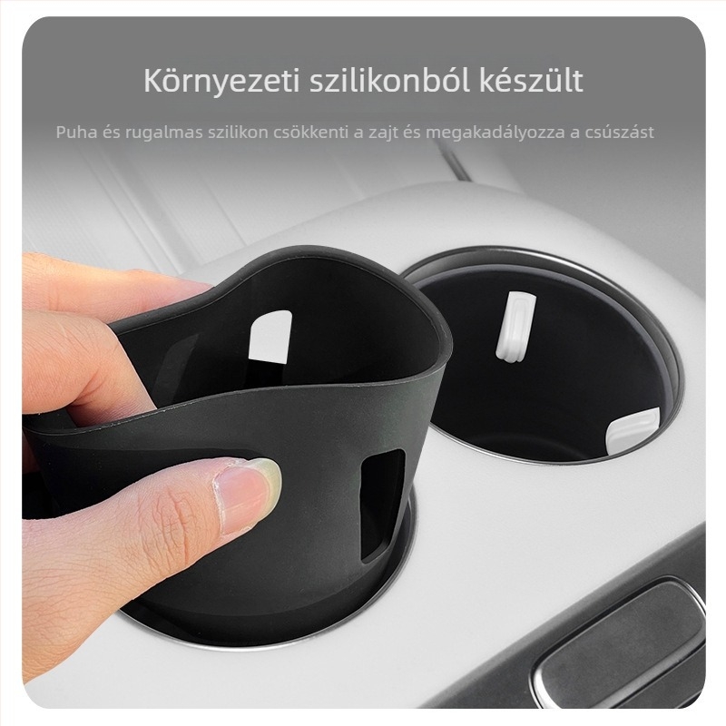 Xpeng X9-hez szilikon központi konzol pohártartó fedele – snap-on telepítés