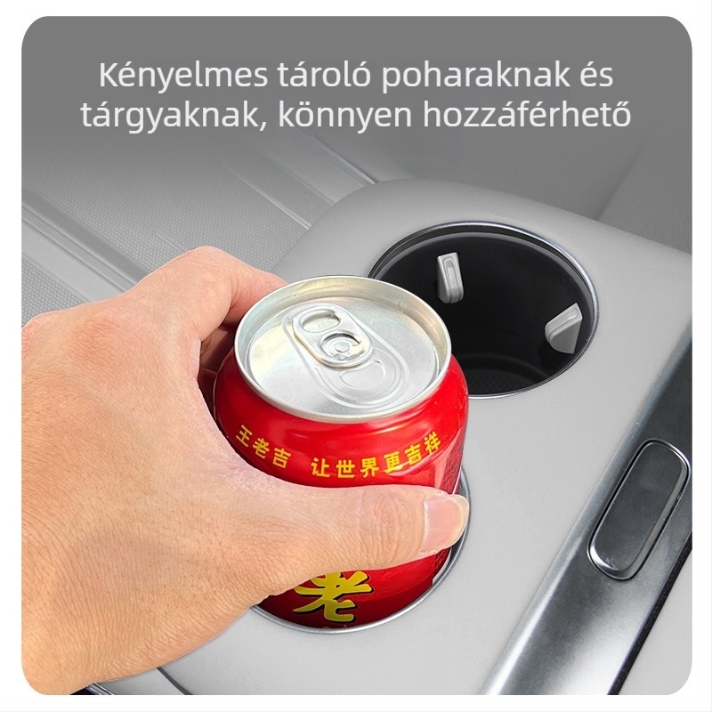 Xpeng X9-hez szilikon központi konzol pohártartó fedele – snap-on telepítés