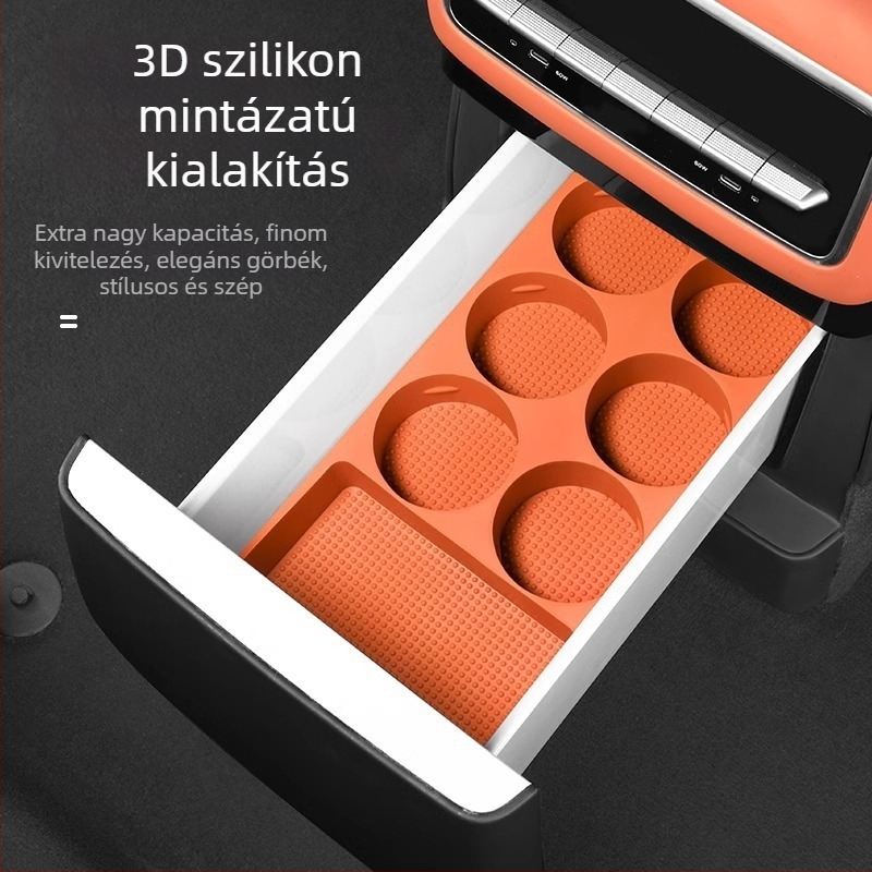 Szilikon pohártartó autóba, modell Ideal L9, 0,5 kg, belső térhez rögzítő pad