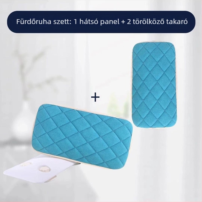 Hátmosó kefé hosszú nyéllel, falra szerelhető testápoló kefével, puha sörtékkel