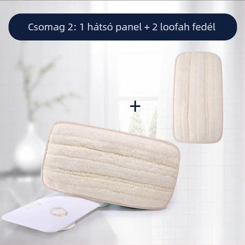 Hátmosó kefé hosszú nyéllel, falra szerelhető testápoló kefével, puha sörtékkel