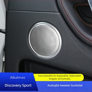 Land Rover Discovery Sport A-pillár dekoratív hangszóróhálófedél, fedél a magas frekvenciájú és az ajtóhangszóróhoz, anyag: alumíniumötvözet és ABS, ragasztóval történő szerelés