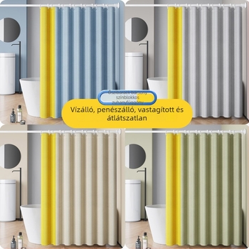 Prémium vastag, vízálló zuhanyfüggöny fürdőszobára, textil elválasztó függöny, 12 színben