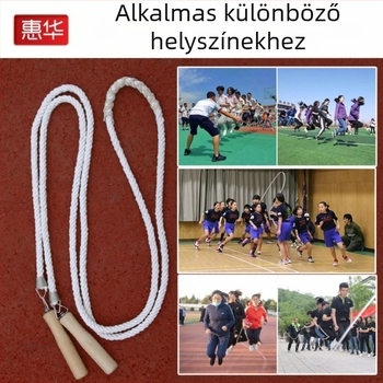 Edzés ugrókötél fa markolattal, pamut kötél, testreszabható specifikációk