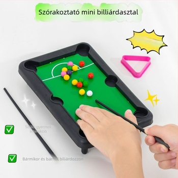 Mini biliárdasztal – műanyag, interaktív golyós játék gyerekeknek 4–14 évesek, partikhoz