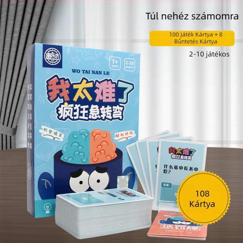 Családi társasjáték kártyák — bevont papír, Yu lefang, 7–60 éves korig, fejtörők, interaktív játék, szülő-gyermek kommunikáció